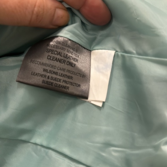 Wilson Leather Pure Suede Leather short jacket in Seagreen! Size M! Gently worn - Picture 8 of 10